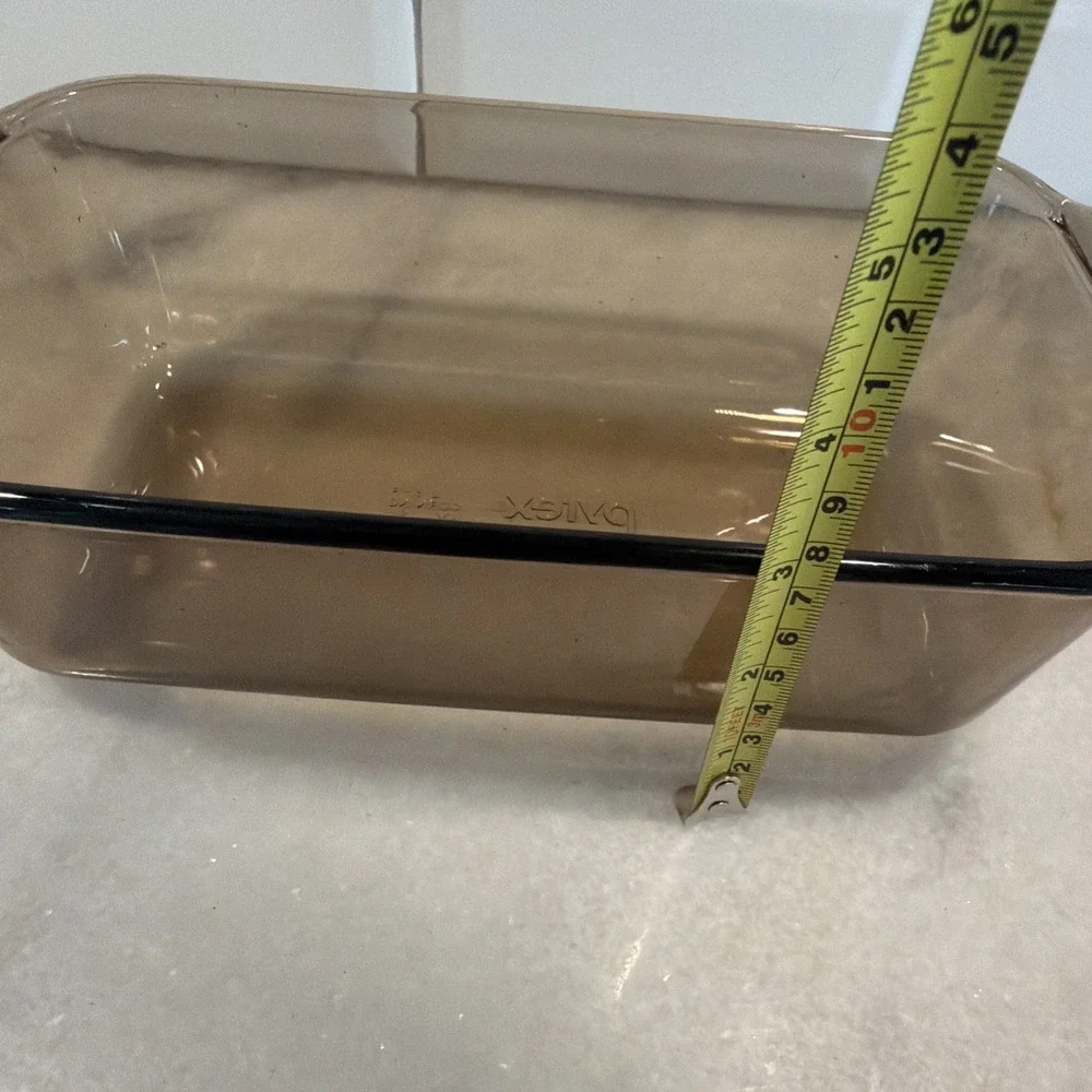 Pyrex Loaf Pan Baking Dish #213 Amber Brown Glass Corning E 15 1.5L 22x11x6cm